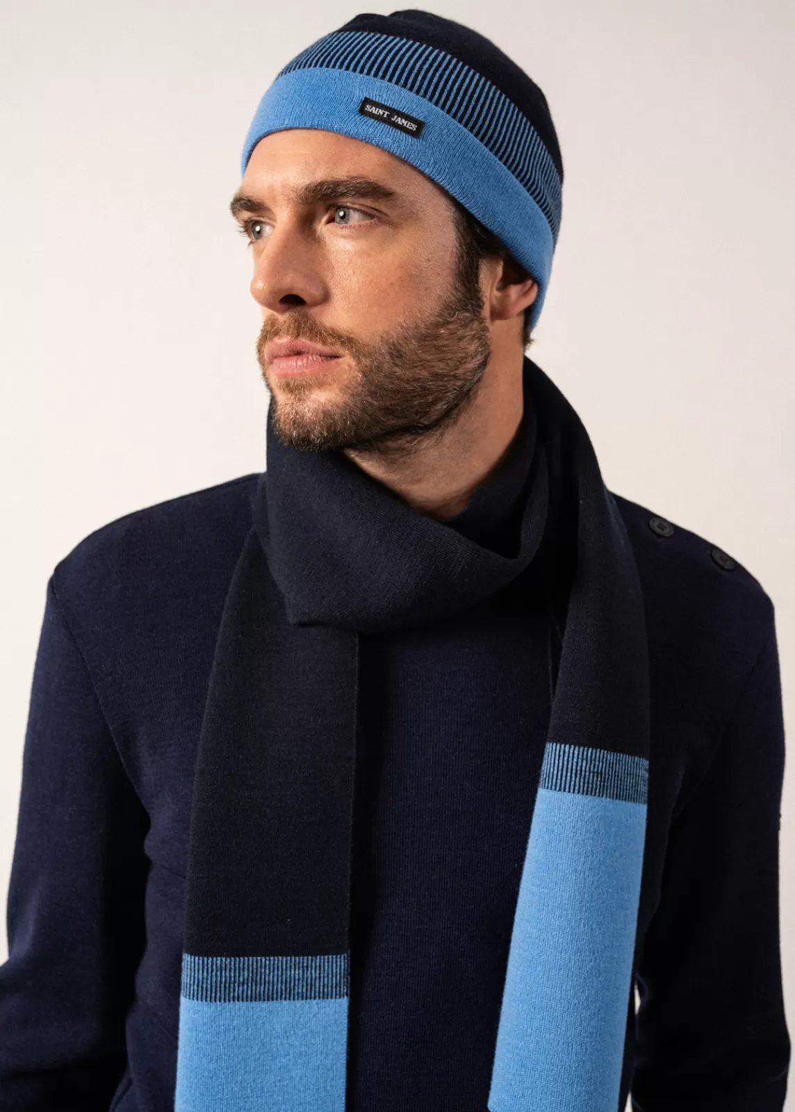 SAINT JAMES Bonnet bicolore Bretagne