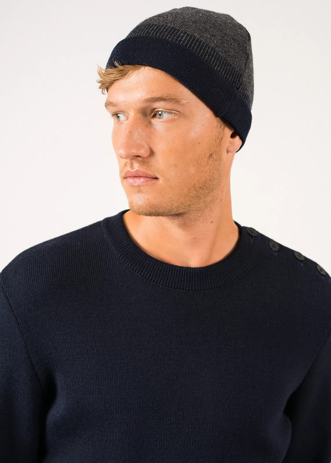 SAINT JAMES Bonnet bicolore Bretagne