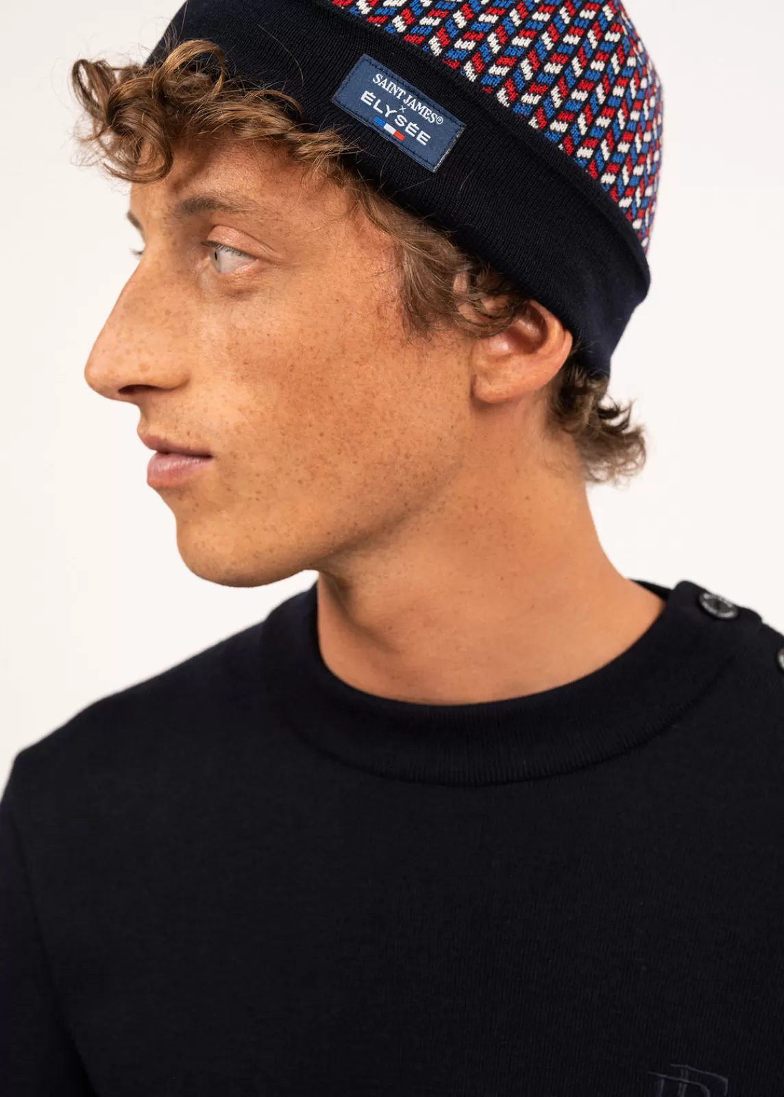 SAINT JAMES Bonnet jacquard en laine