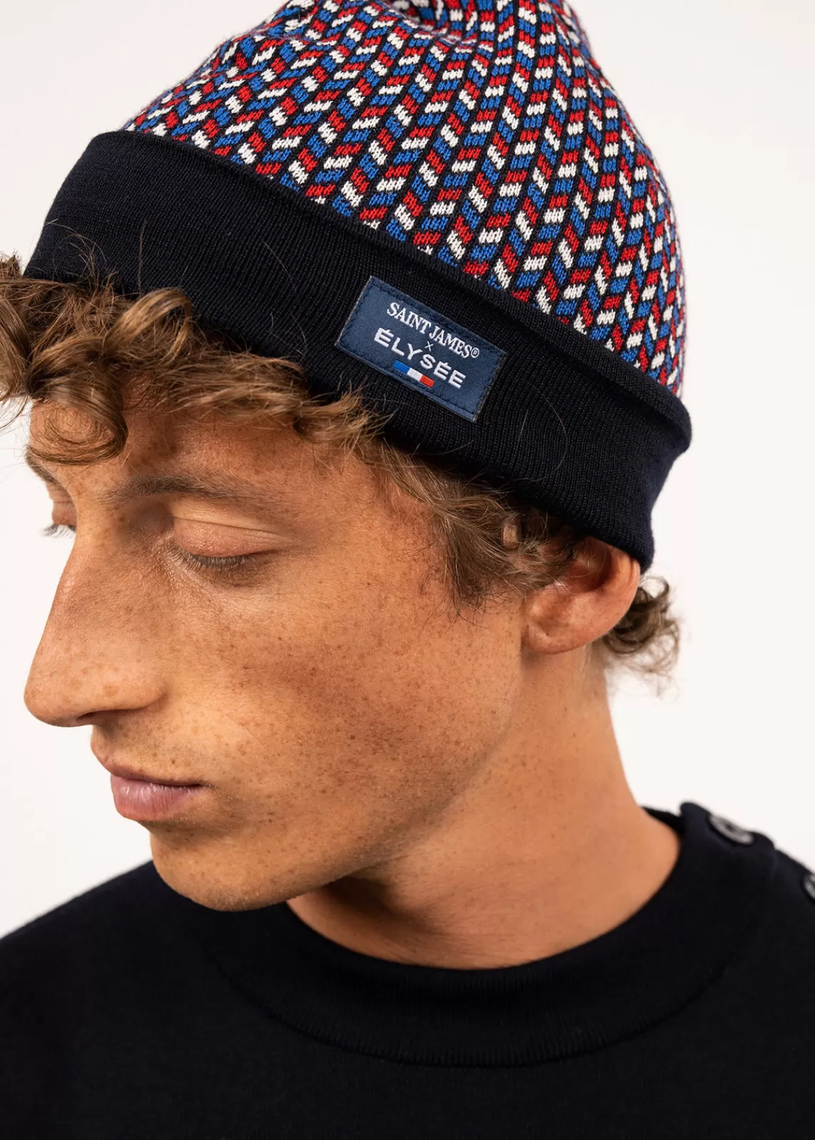 SAINT JAMES Bonnet jacquard en laine