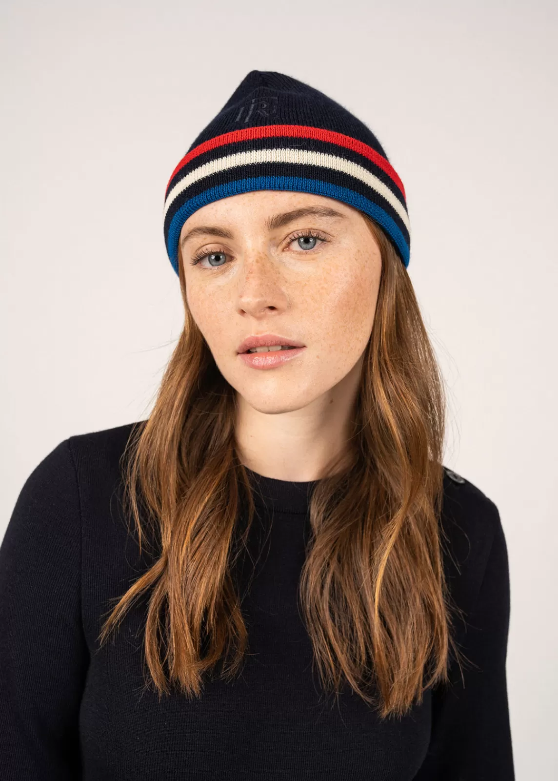 SAINT JAMES Bonnet tricolore en laine