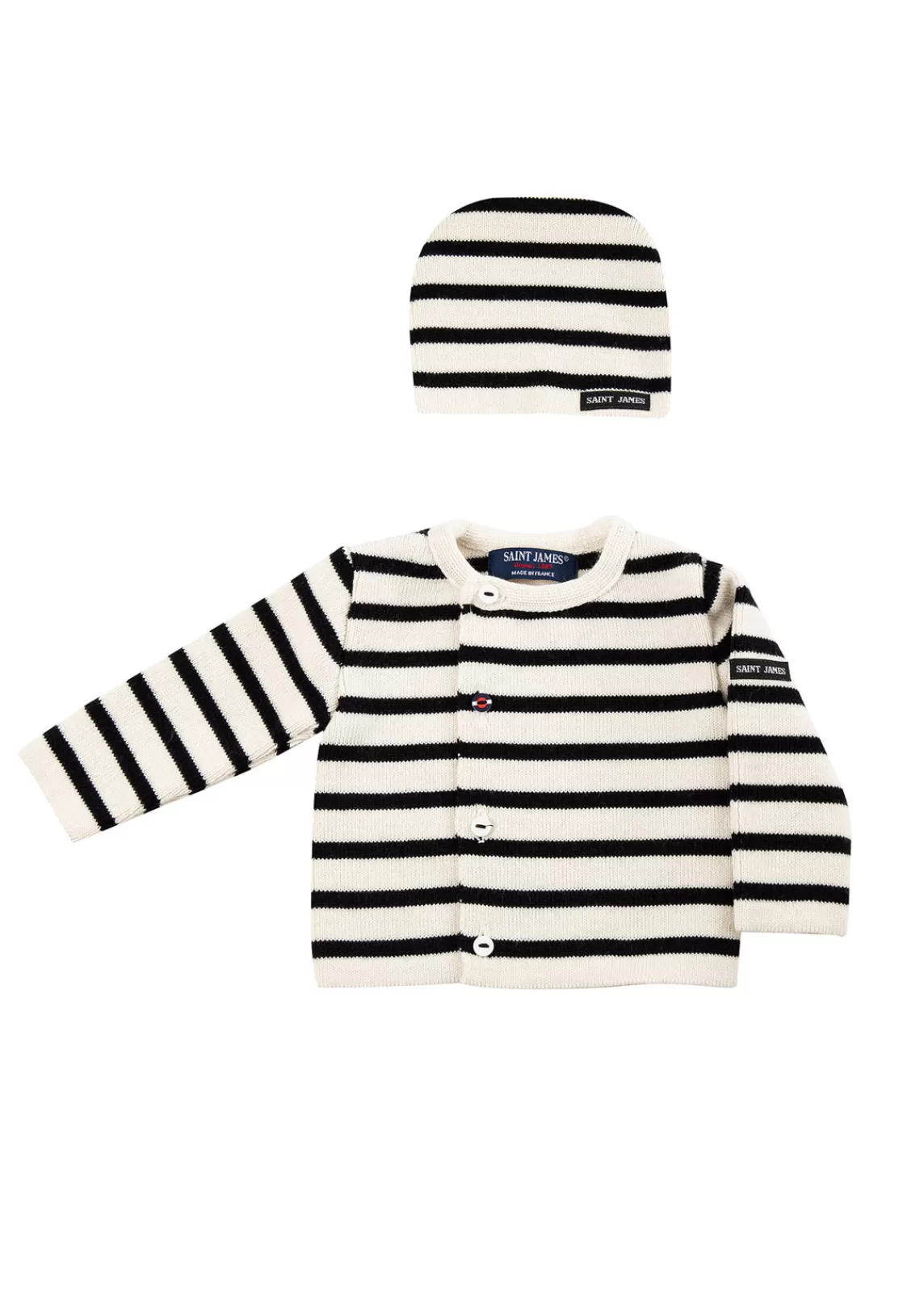 Enfant SAINT JAMES Brassière et bonnet naissance