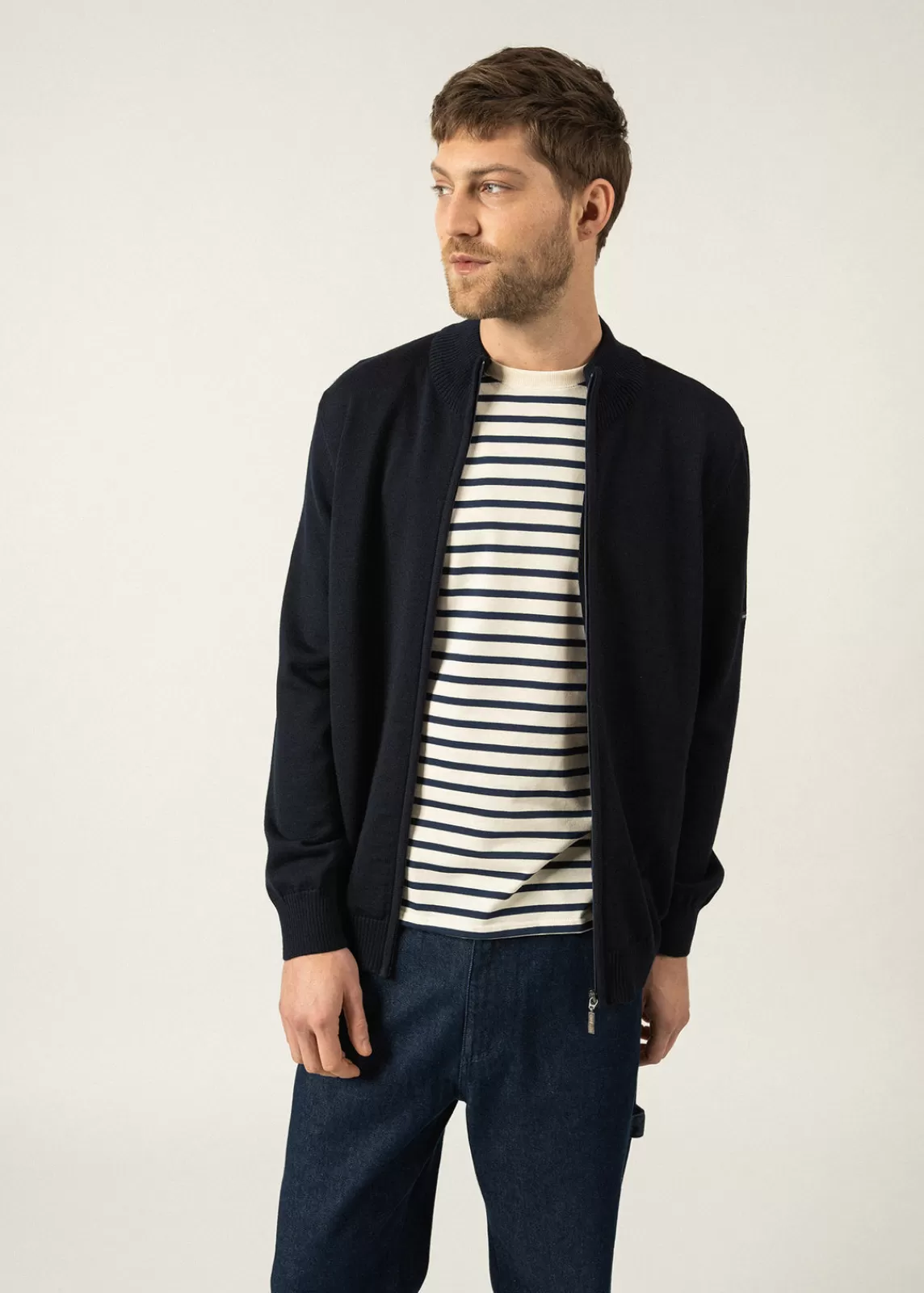 Homme SAINT JAMES Cardigan zippé Colorado