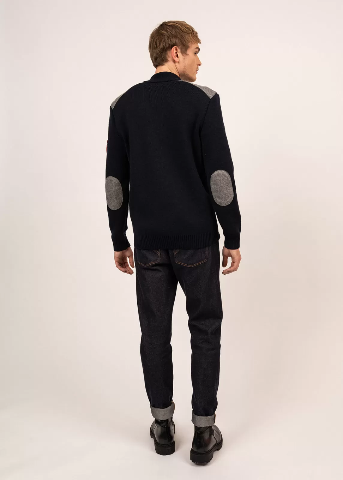 Homme SAINT JAMES Gilet zippé en laine et drap de laine Serac Arpin