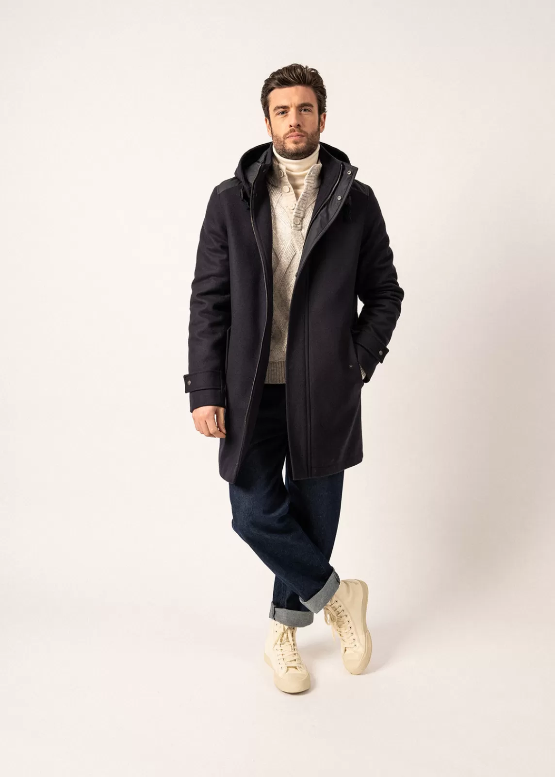 Homme SAINT JAMES Manteau long en laine St Sydney