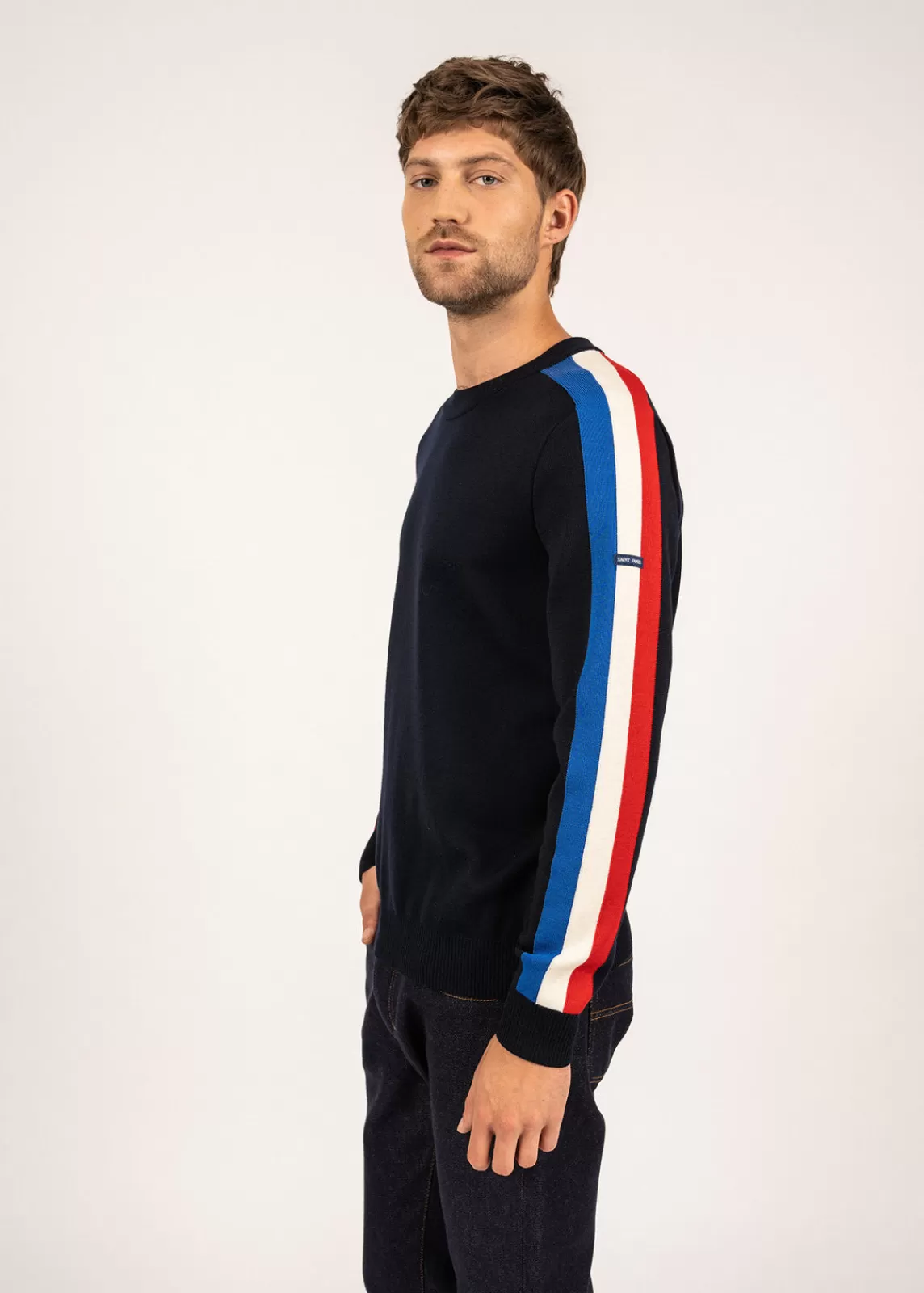 Homme SAINT JAMES Pull à manches raglan en laine