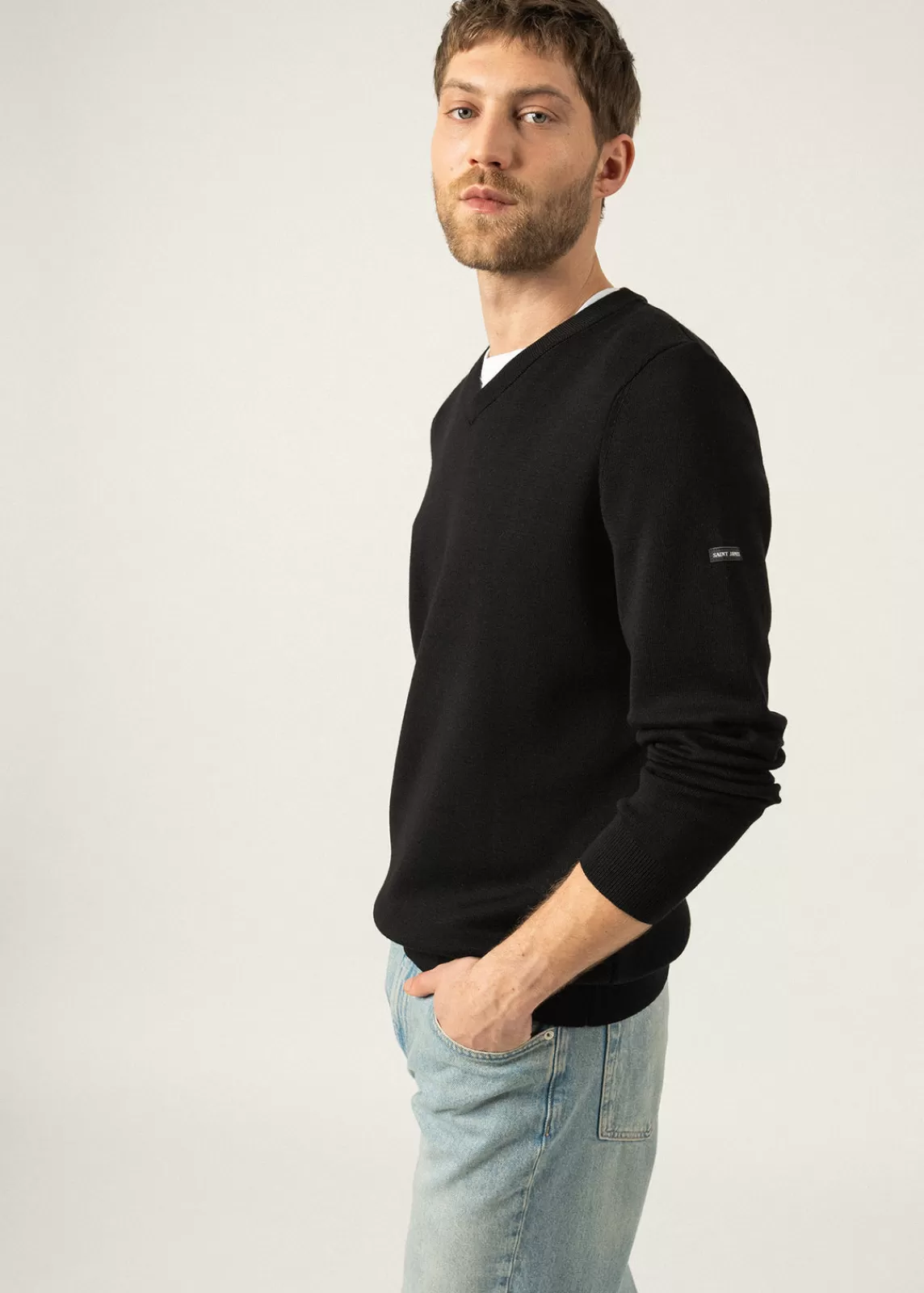 Homme SAINT JAMES Pull col V Cuirasse