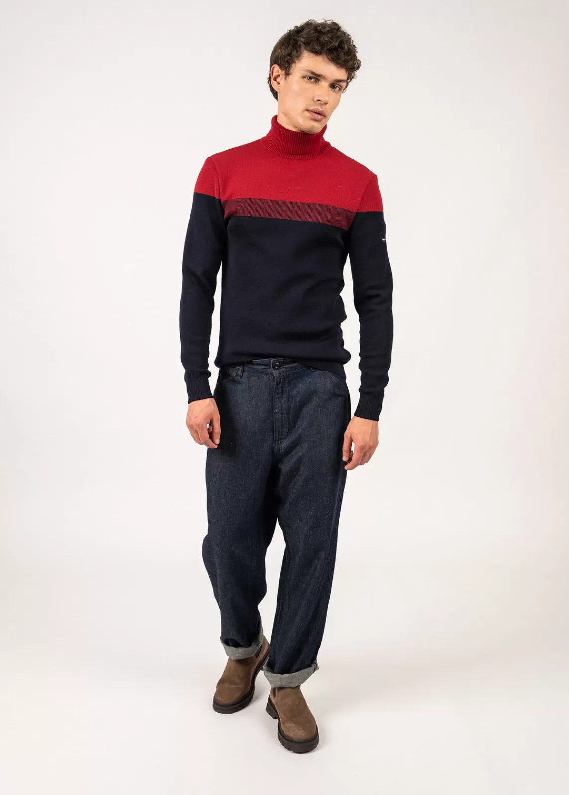 Homme SAINT JAMES Pull marin Bretagne Roulé