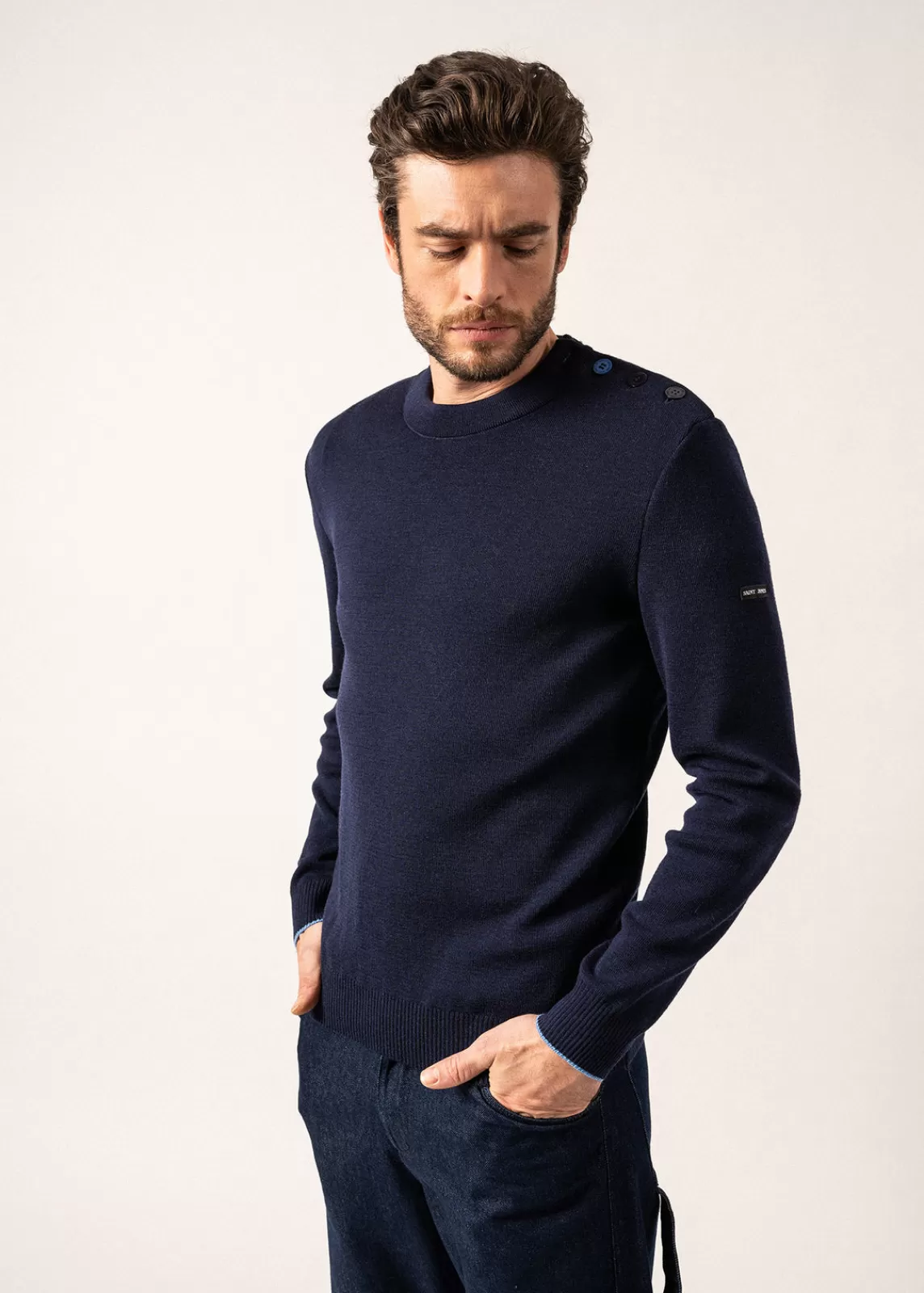 Homme SAINT JAMES Pull marin en laine Rives