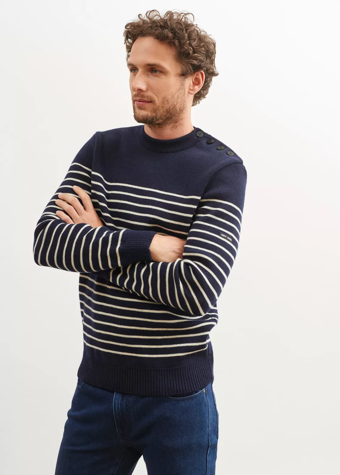 Homme SAINT JAMES Pull marin rayé Binic