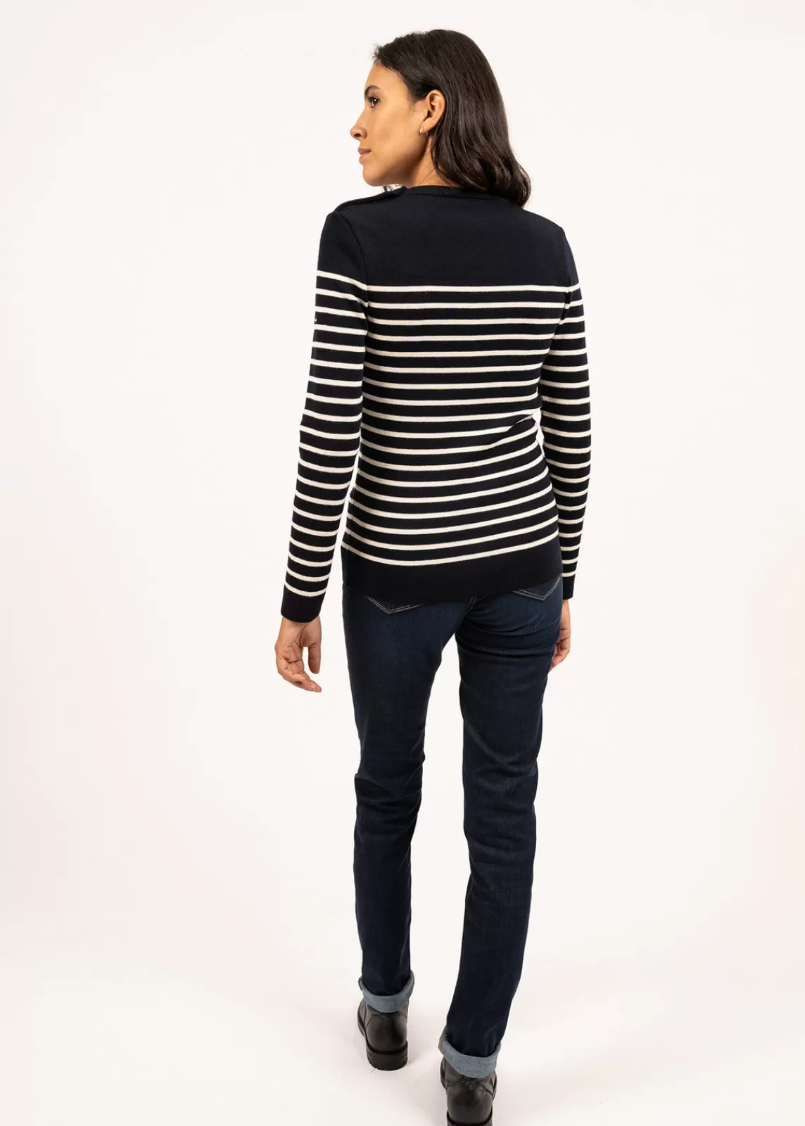 Femme SAINT JAMES Pull marin rayé Marée