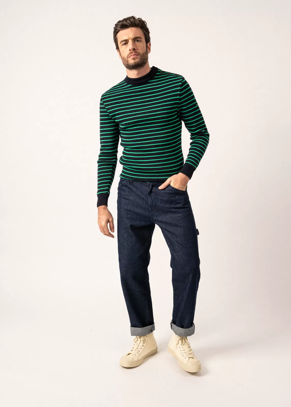 Homme SAINT JAMES Pull marin rayé Matelot