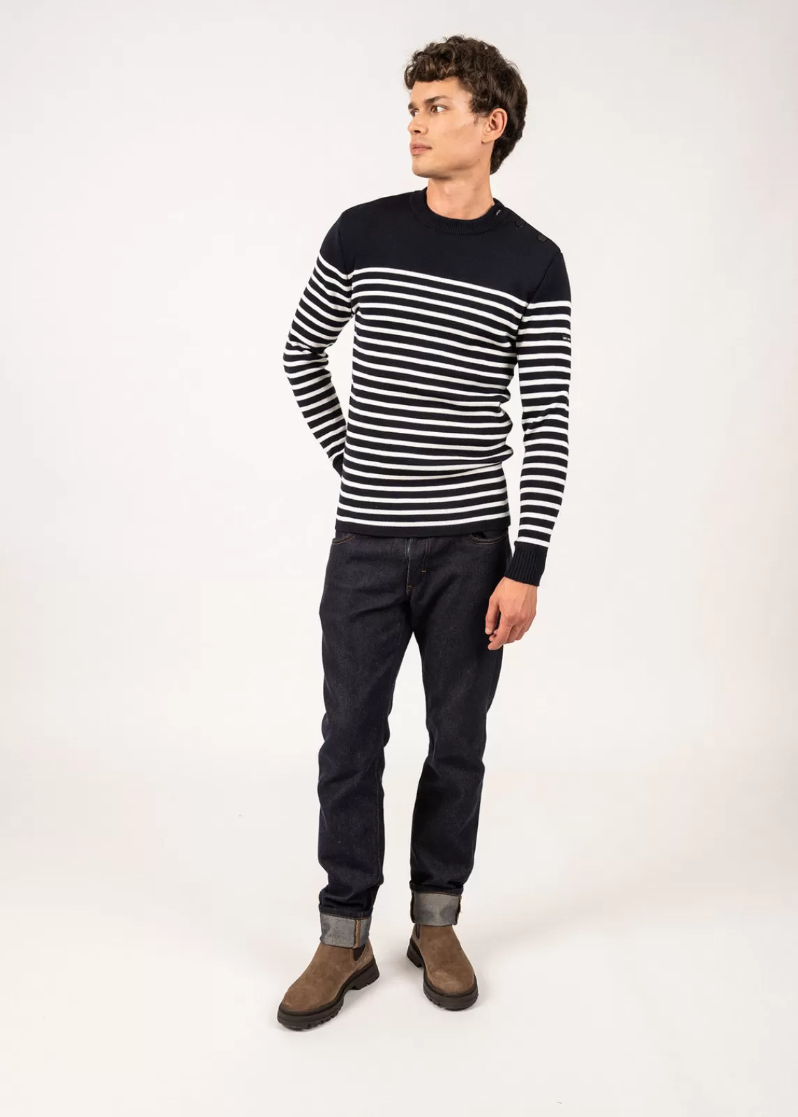 Homme SAINT JAMES Pull marin rayé Rochefort