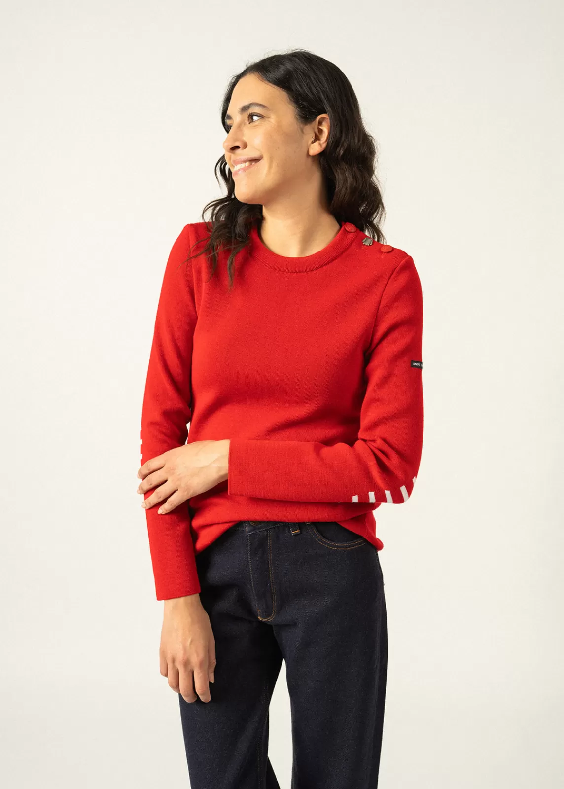 Femme SAINT JAMES Pull marin uni Brégançon