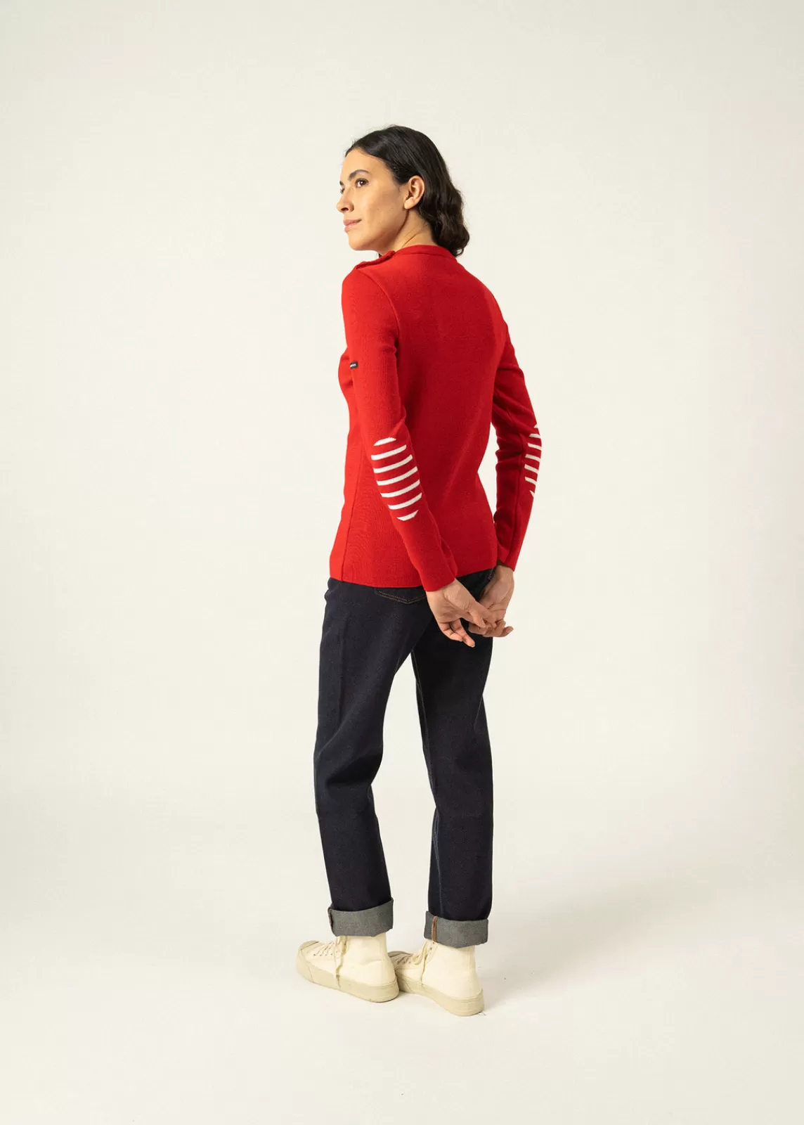 Femme SAINT JAMES Pull marin uni Brégançon