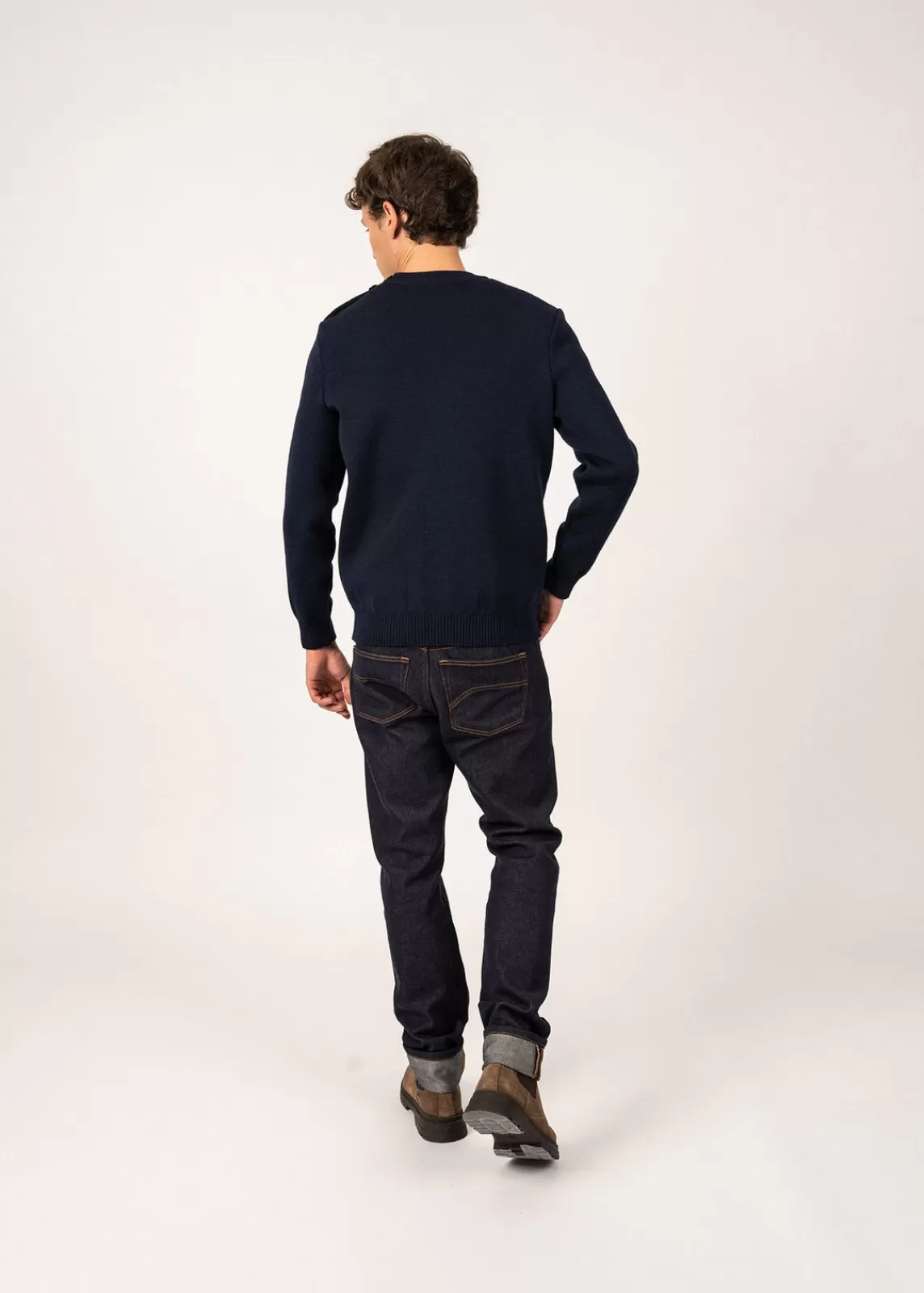 Homme SAINT JAMES Pull marin uni Cancale