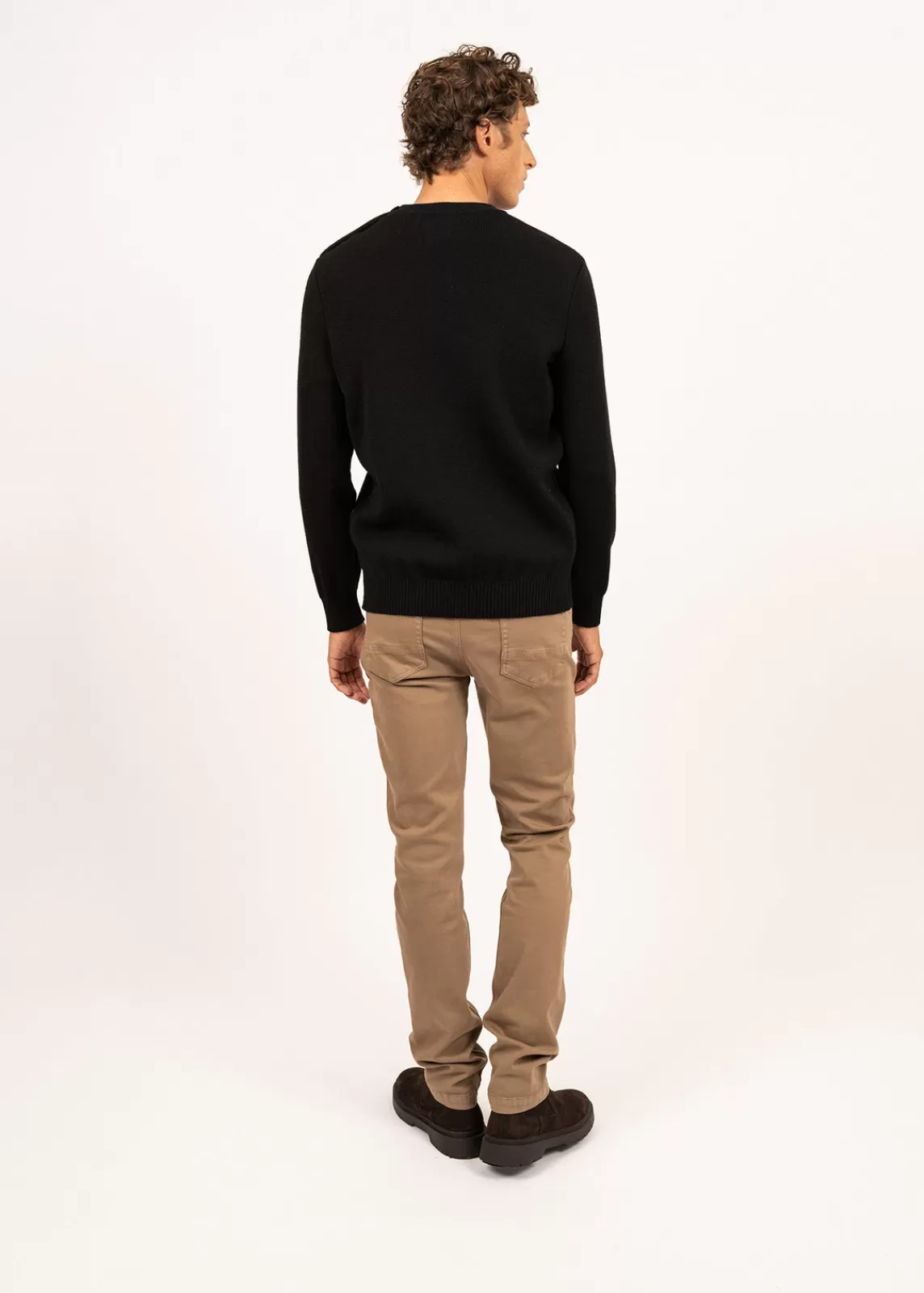 Homme SAINT JAMES Pull marin uni Cancale