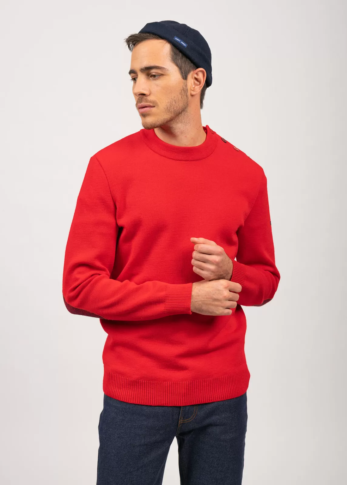 Homme SAINT JAMES Pull marin uni Dinan