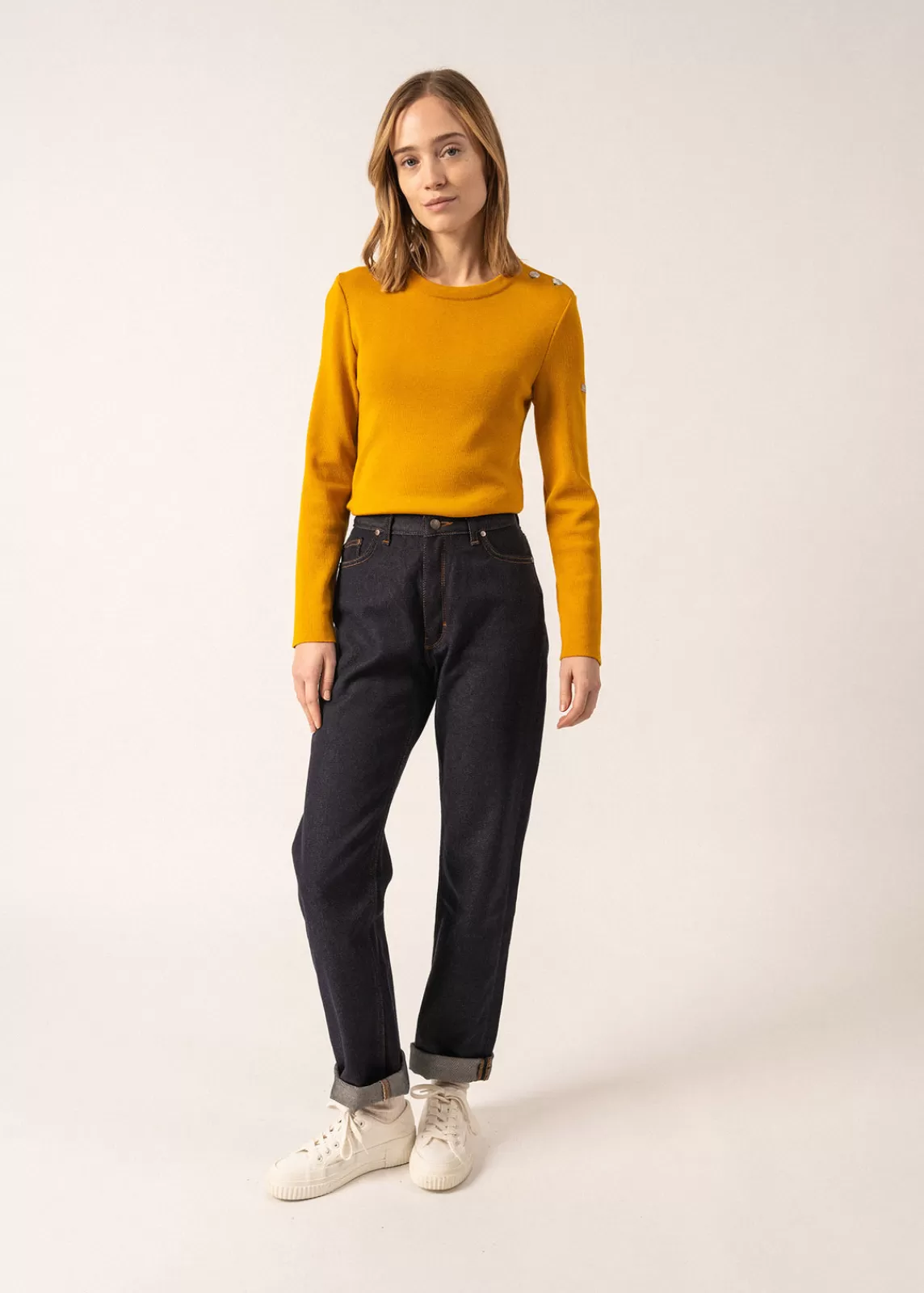 Femme SAINT JAMES Pull marin uni Marée