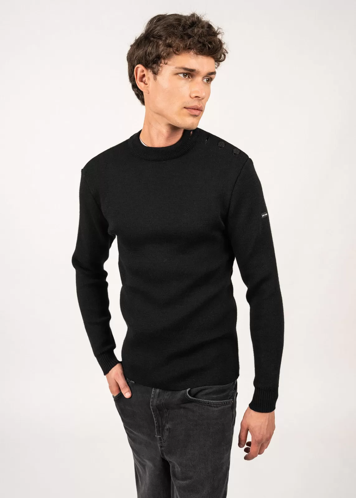 Homme SAINT JAMES Pull marin uni Matelot