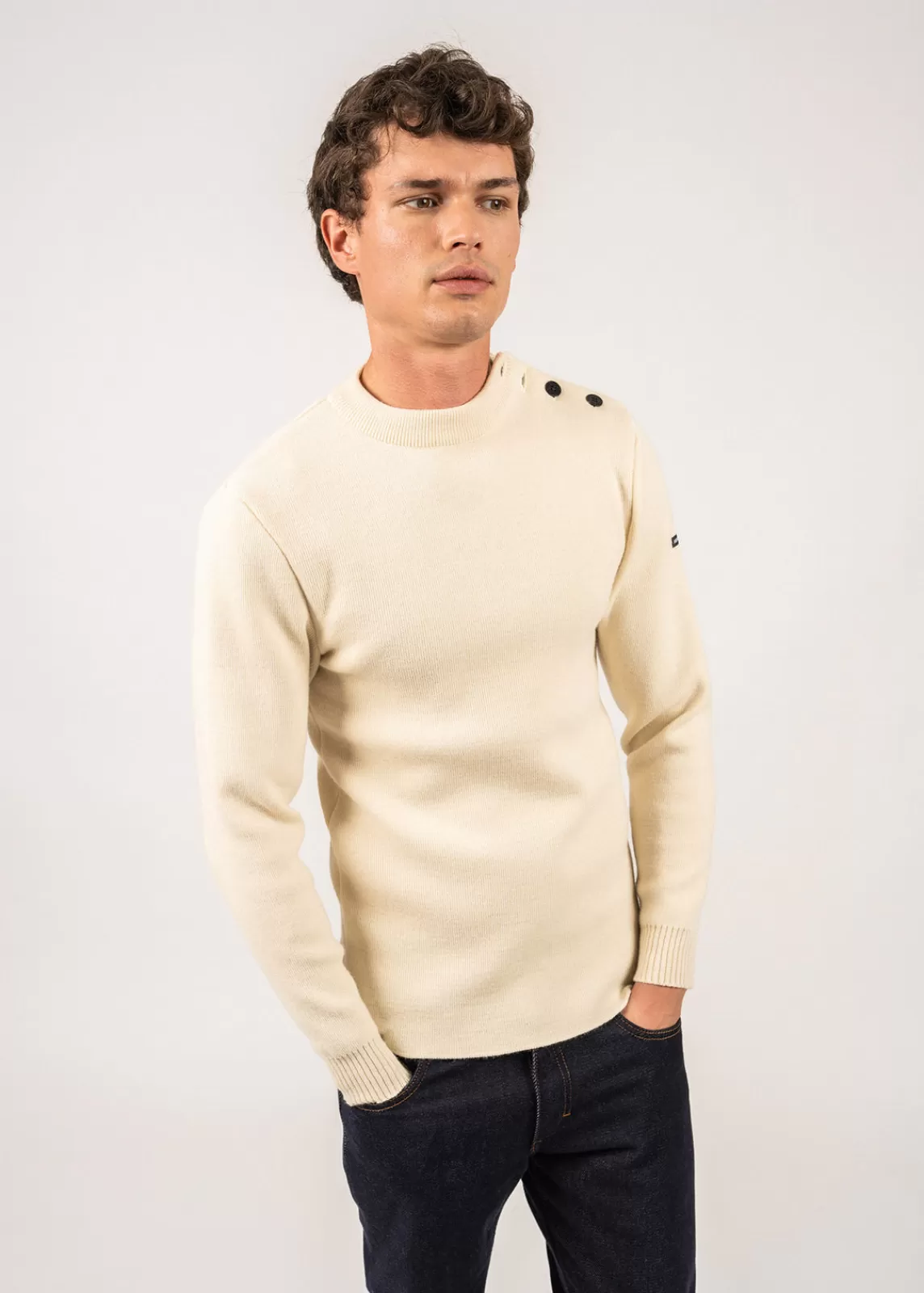 Homme SAINT JAMES Pull marin uni Matelot