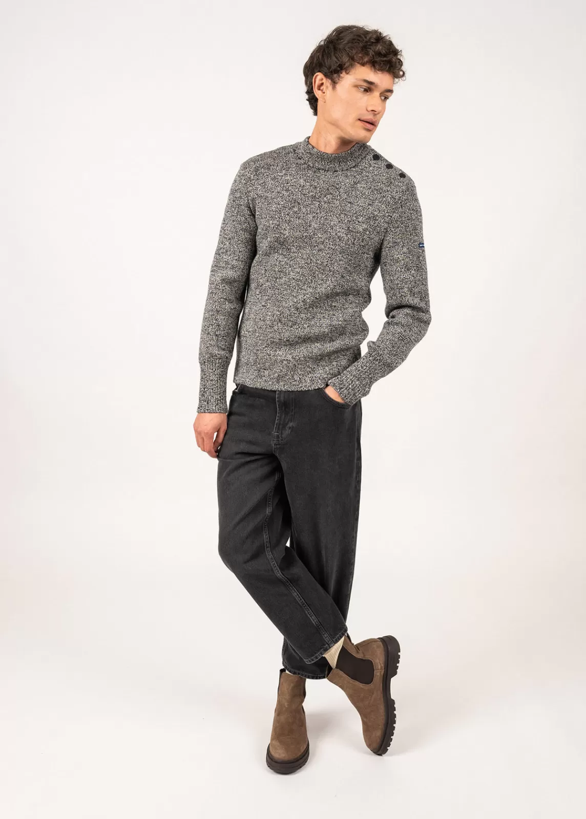 Homme SAINT JAMES Pull marin uni Paris