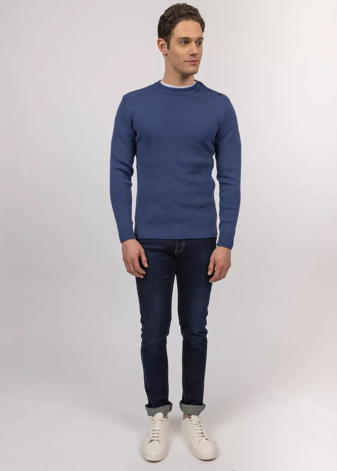 Homme SAINT JAMES Pull marin uni Rochefort