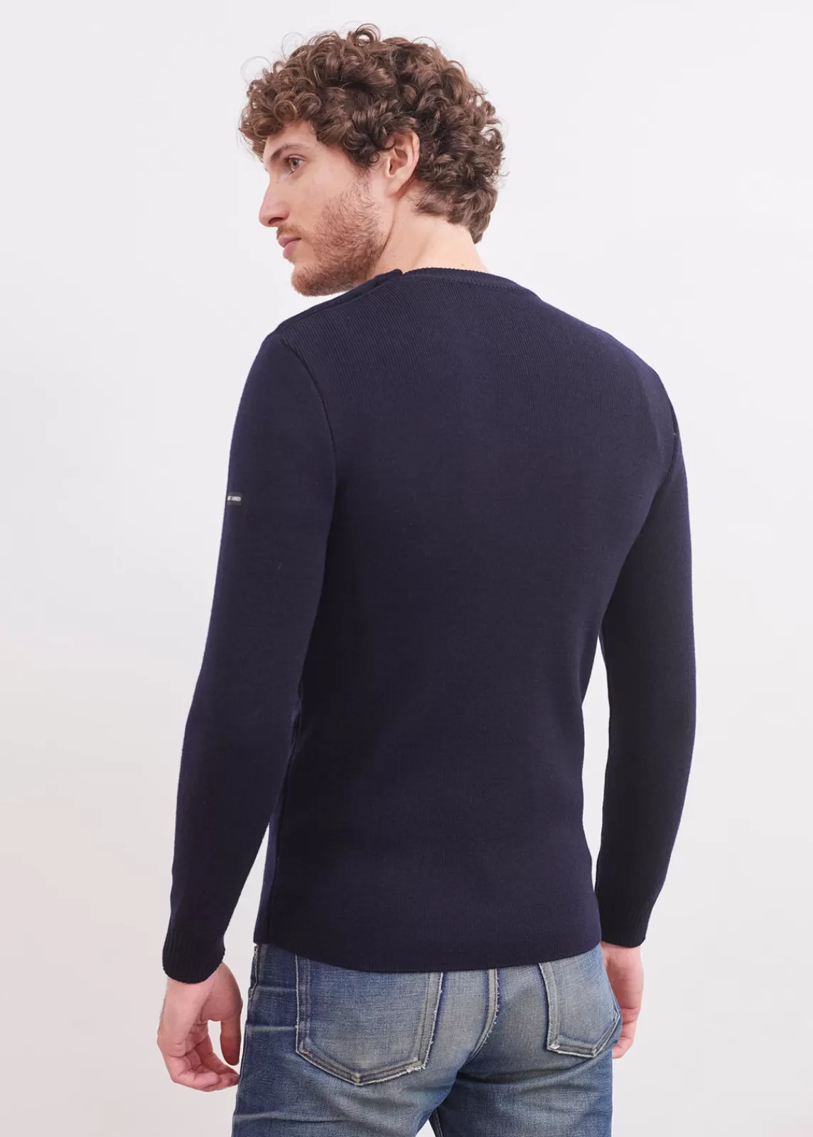 Homme SAINT JAMES Pull marin uni Rochefort