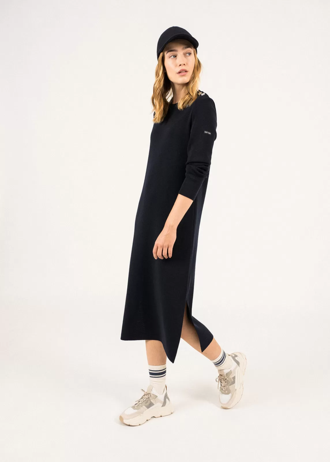 Femme SAINT JAMES Robe pull longue Marée